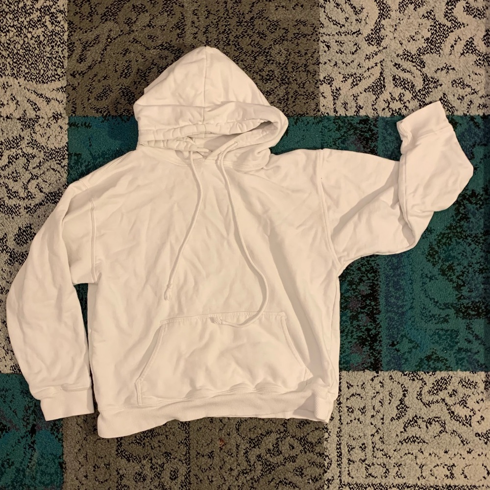 Brandy Melville John Galt Simple White Hoodie